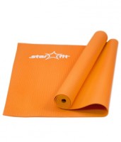 Коврик для йоги STAR FIT FM-101 PVC 173x61x0,3 см, оранжевый 1/20