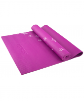Коврик для йоги STARFIT FM-102 PVC 173x61x0,5 см, с рисунком, фиолетовый 1/16