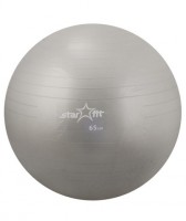 Мяч гимнастический STAR FIT GB-101 65 см, серый (антивзрыв) 1/10