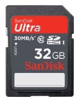 Карта памяти SDHC 32GB  Sandisk Class 10