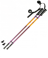 Палки для скандинавской ходьбы BERGER Longway, 78-135 см, 2-секционные, фиолетовые/жёлтые