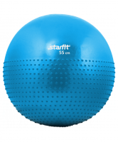 Мяч гимнастический полумассажный STARFIT GB-201 55 см, синий (антивзрыв) 1/10