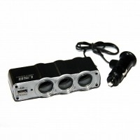 Разветвитель прикуривателя ACTIVcar ACT-WF-0120 (3 выхода +USB)