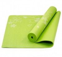 Коврик для йоги STARFIT FM-102 PVC 173x61x0,4 см, с рисунком, зеленый 1/20