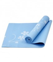 Коврик для йоги STARFIT FM-102 PVC 173x61x0,4 см, с рисунком, синий 1/20