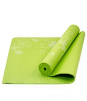 Коврик для йоги STARFIT FM-102 PVC 173x61x0,6 см, с рисунком, зеленый 1/16