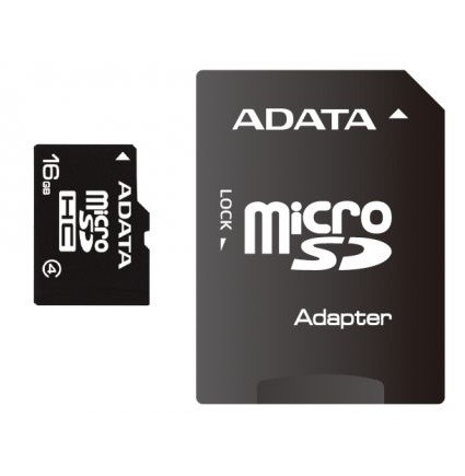 Карта памяти MicroSD 16GB  A-Data Class 10 Premier UHS-I + SD адаптер