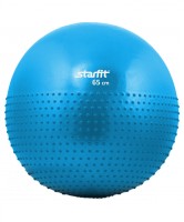 Мяч гимнастический полумассажный StarFit GB-201 65 см, антивзрыв, синий