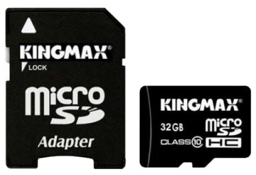 Карта памяти MicroSD 32GB  Kingmax  Class 10 + SD адаптер