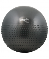 Мяч гимнастический полумассажный STARFIT GB-201 75 см, серый (антивзрыв) 1/10 1