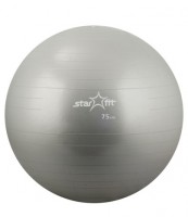 Мяч гимнастический STAR FIT GB-101 75 см, серый (антивзрыв) 1/10