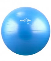 Мяч гимнастический STAR FIT GB-102 55 см, с насосом, синий (антивзрыв) 1/10