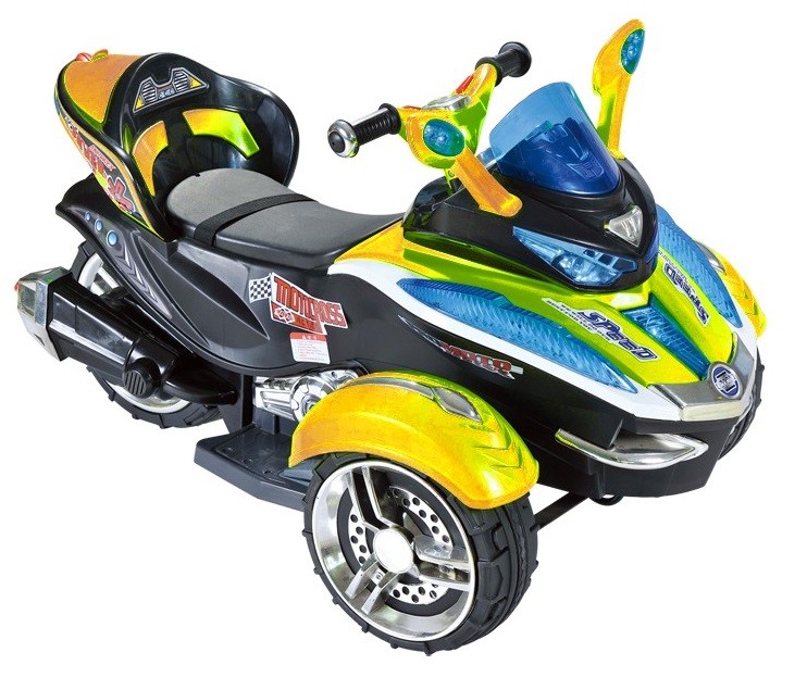Детский электротрицикл RiverToys C001CP (желтый)
