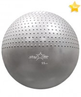 Мяч гимнастический полумассажный STARFIT GB-201 55 см, серый (антивзрыв) 1/10