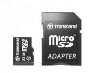 MicroSD 32GB Transcend Class 10 + SD адаптер
