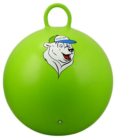 Мяч-попрыгун STARFIT GB-403 65 см "Медвеженок", с ручкой, зеленый 1/10