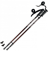 Палки для скандинавской ходьбы BERGER Longway, 78-135 см, 2-секционные, чёрные/красные