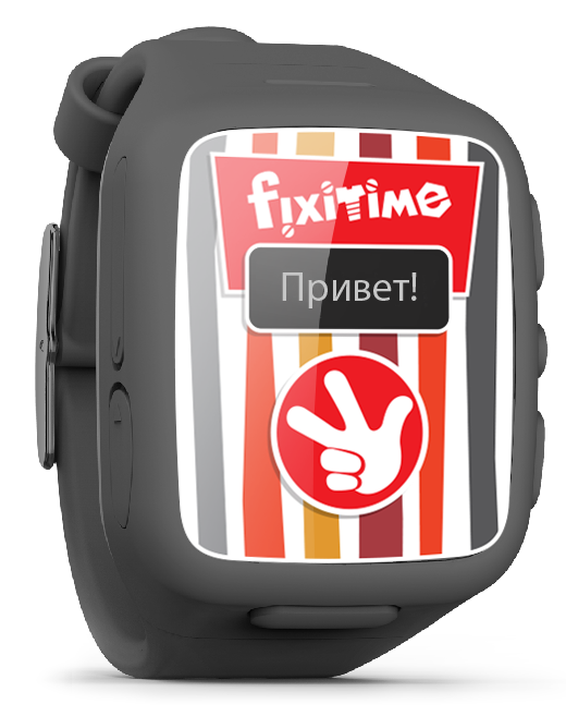 Детские часы-телефон Elari Fixitime с трекером GPS (черные)