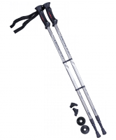 Палки для скандинавской ходьбы BERGER Longway, 77-135 см, 2-секционные, серый/чёрный