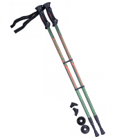Палки для скандинавской ходьбы BERGER Longway, 77-135 см, 2-секционные, тёмно-зеленый/оранжевый