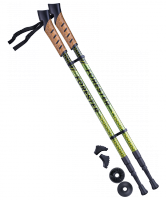 Палки для скандинавской ходьбы BERGER Forester, 67-135 см, 3-секционные, болотный/жёлтый